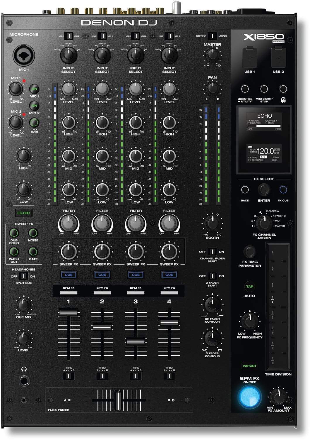 Denon DJ DNX100 2-Channel DJ Mixer X-Fader Start