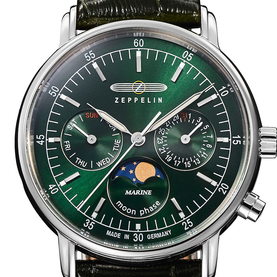 ツェッペリン LZ14 マリーネ 36mm ムーンフェイズ 8635-4 メンズ 電池