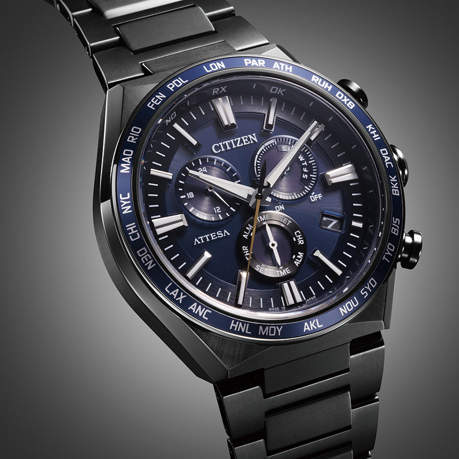 シチズン アテッサ アクトライン ブラックチタン CB5967-66L メンズ