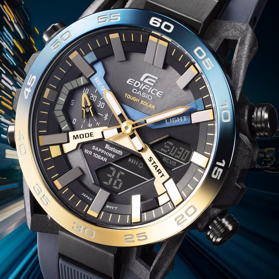 カシオ エディフィス ソスペンシオーネ ナイトタイムドライブ ECB