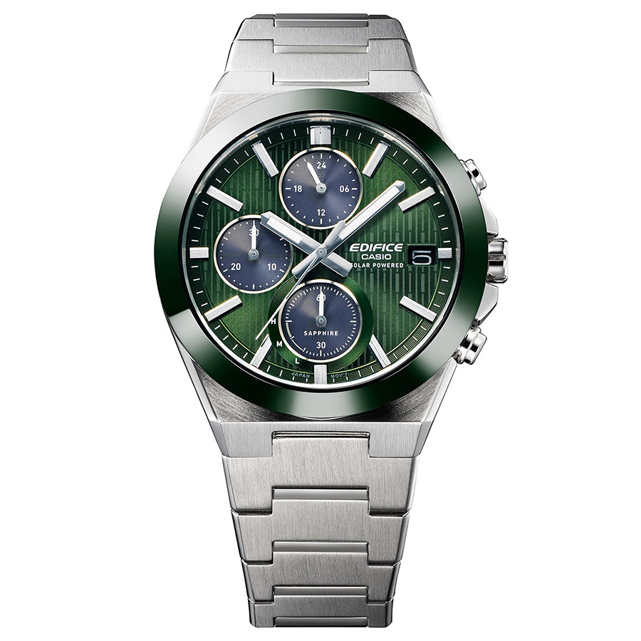 カシオ エディフィス ソーラー クロノグラフ セラミックベゼル EFS