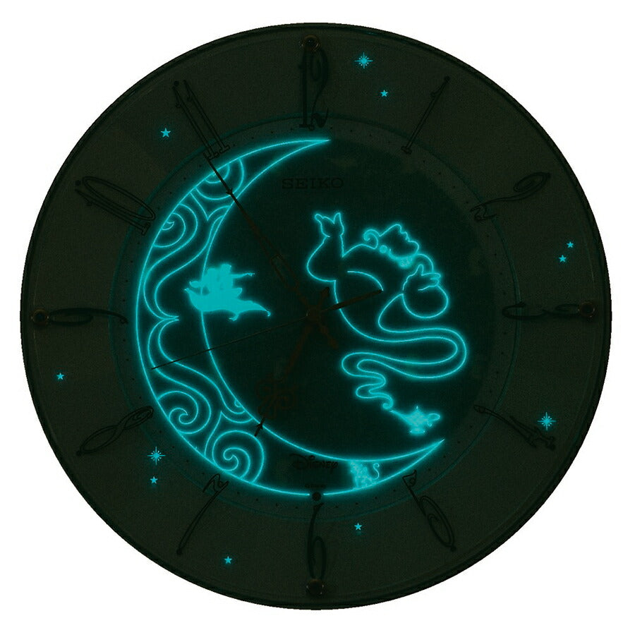 セイコー クロック 大人ディズニー アラジン 電波 掛け時計 FS512C