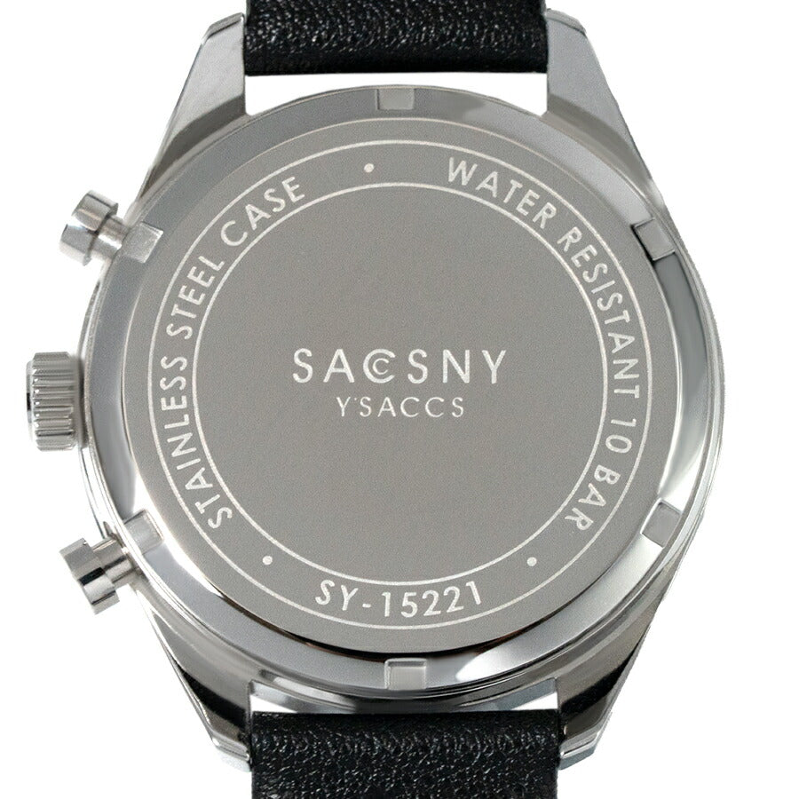 サクスニーイザック クオーツ クロノグラフ SY15221-GN メンズ 電池式