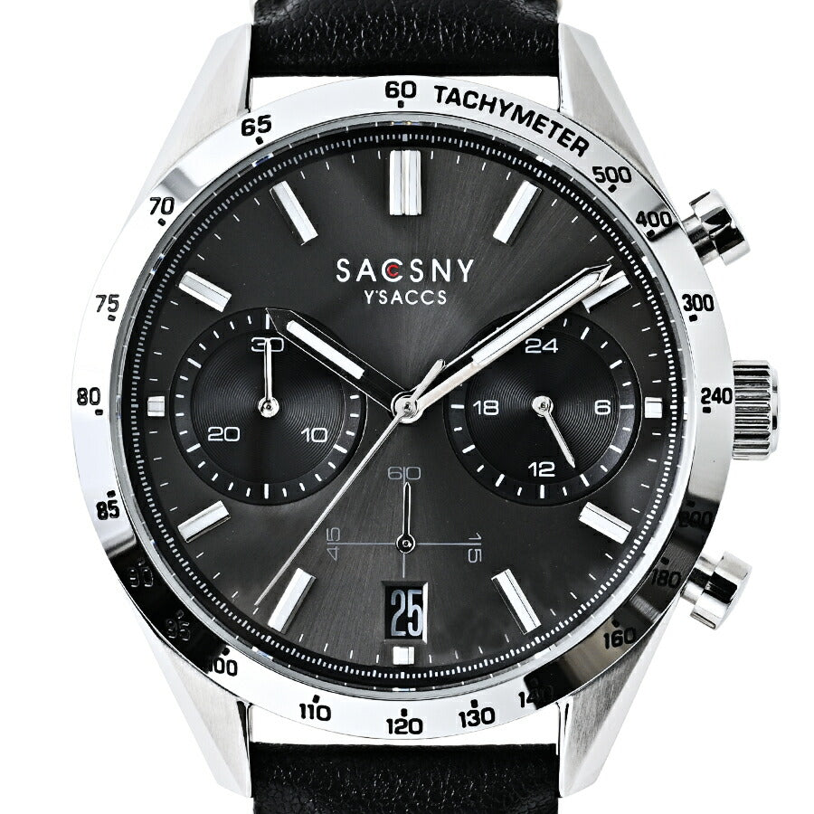 サクスニーイザック クオーツ クロノグラフ SY15221-GN メンズ 電池式