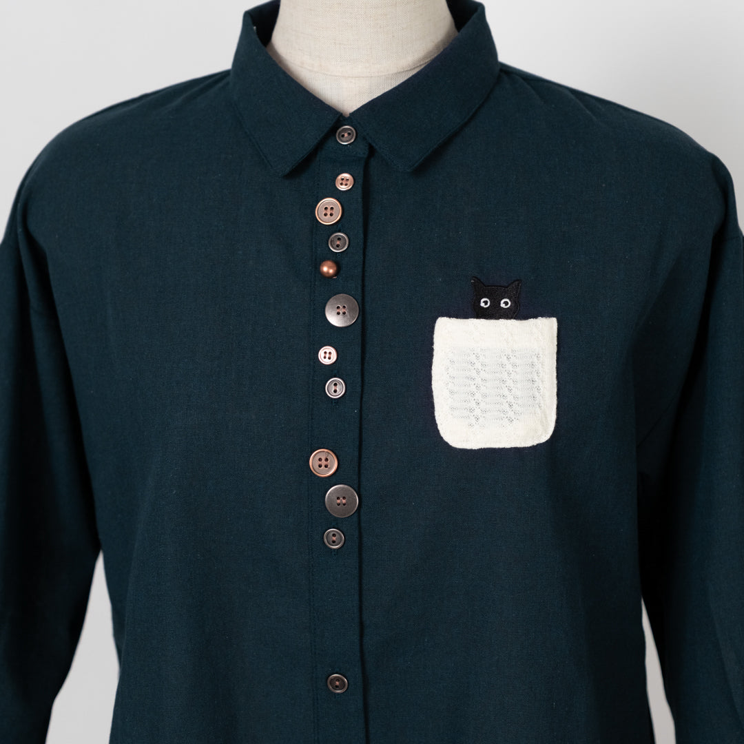 猫多ボタンブラウス – to blossom