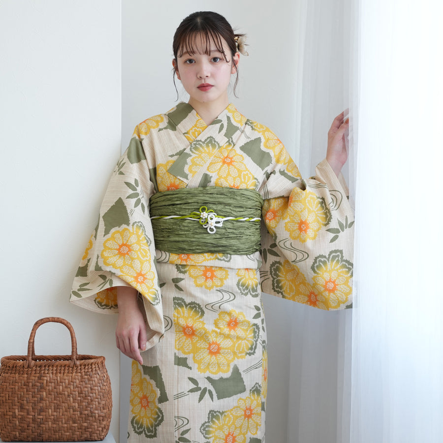 浴衣（黄色／イエロー） | utatane［公式］オンラインショップ