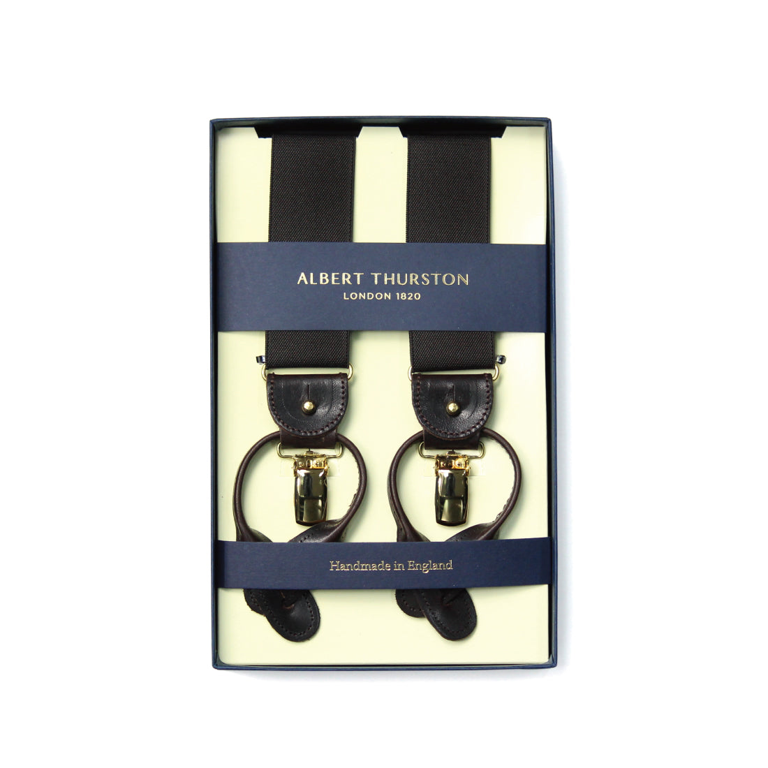 サスペンダー アルバートサーストン 英国製 35mm グリーン