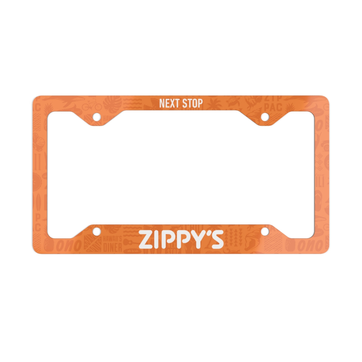 Metal License Plate Frame - Orange – Zippy's Restaurants