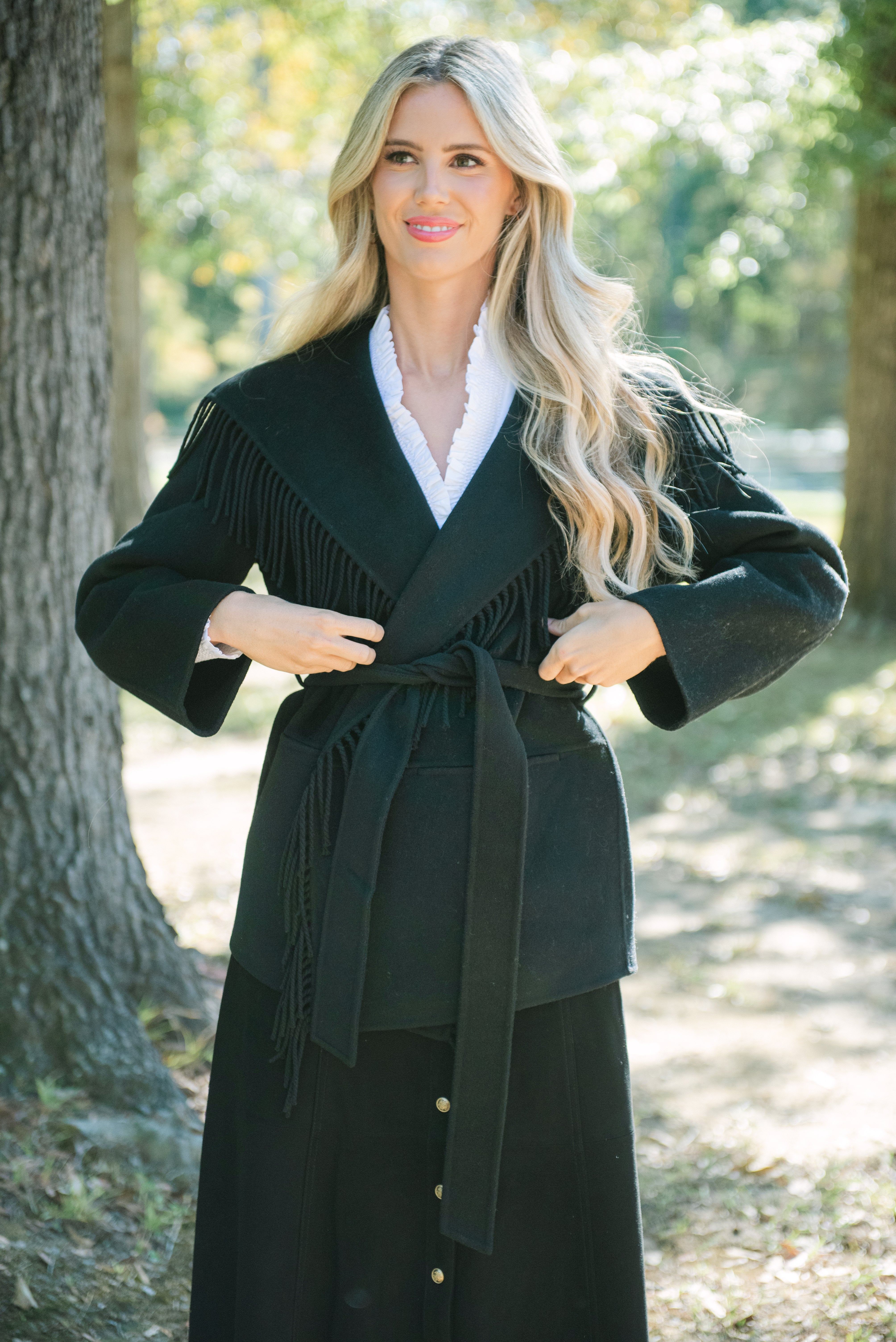 Simkhai Rowen Fringe Jacket in Black