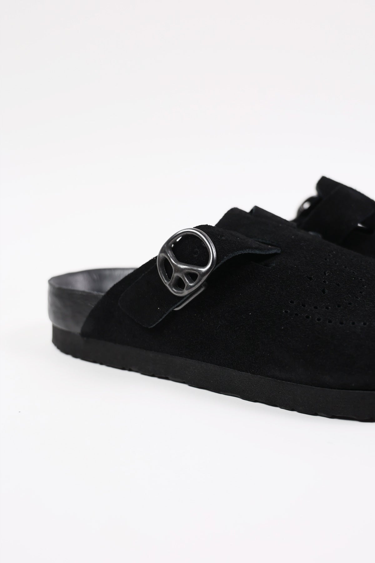 Needles Suede Clog Sandal | Black | Canoe Club