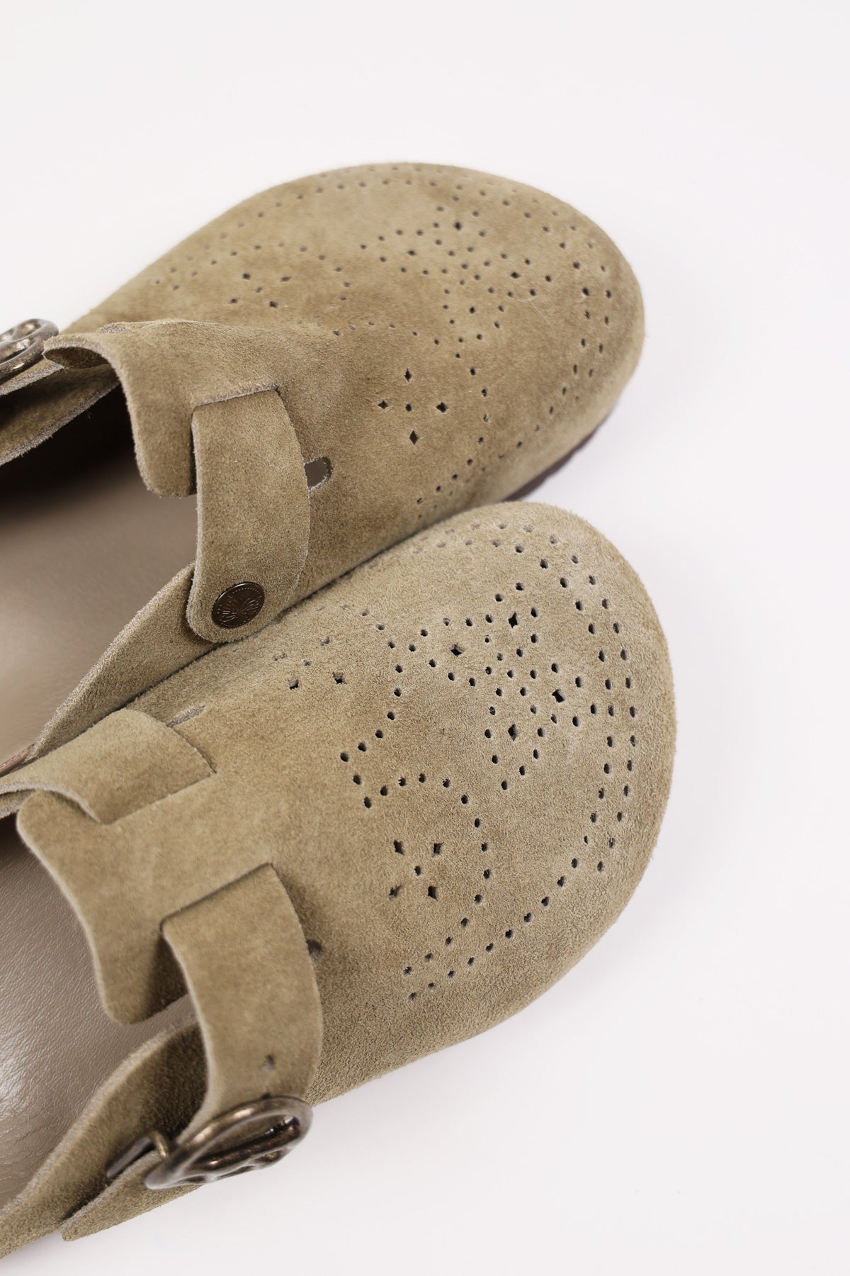 Needles Suede Clog Sandal | Taupe | Canoe Club