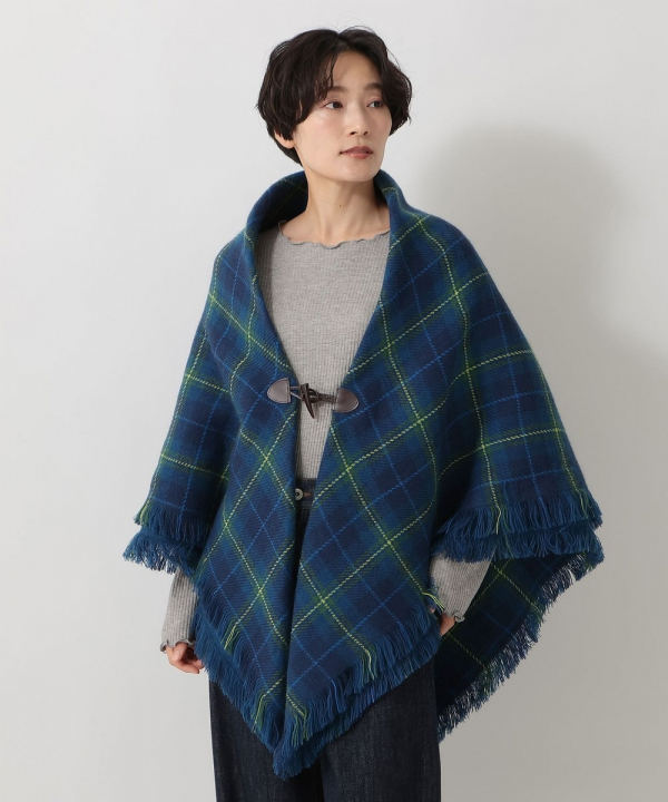 即戦力！アフタヌーンティーオリジナルのチェック柄ポンチョ