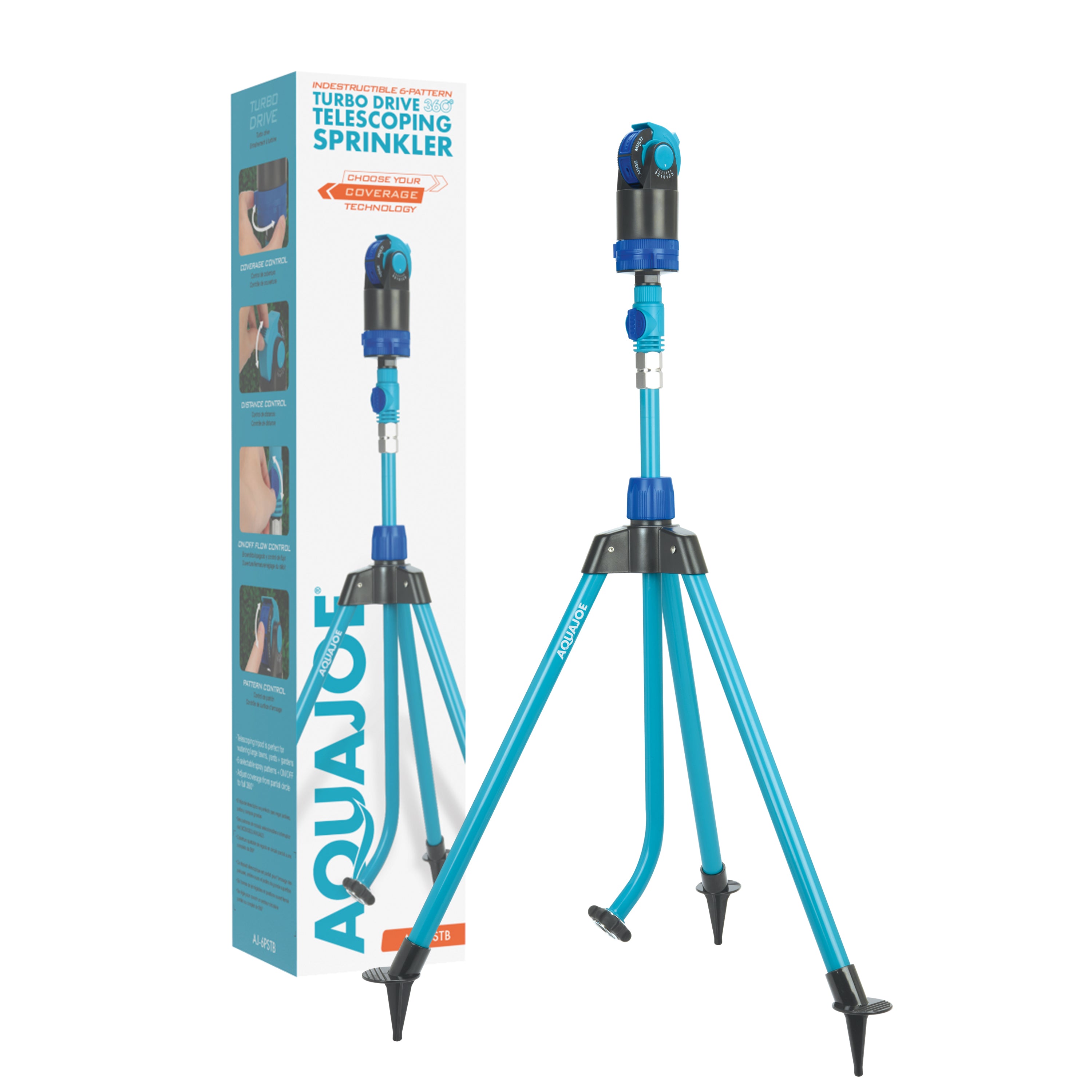 Aqua Joe AJ-6PSTB Indestructible Turbo Drive 360° Telescoping Tripod L