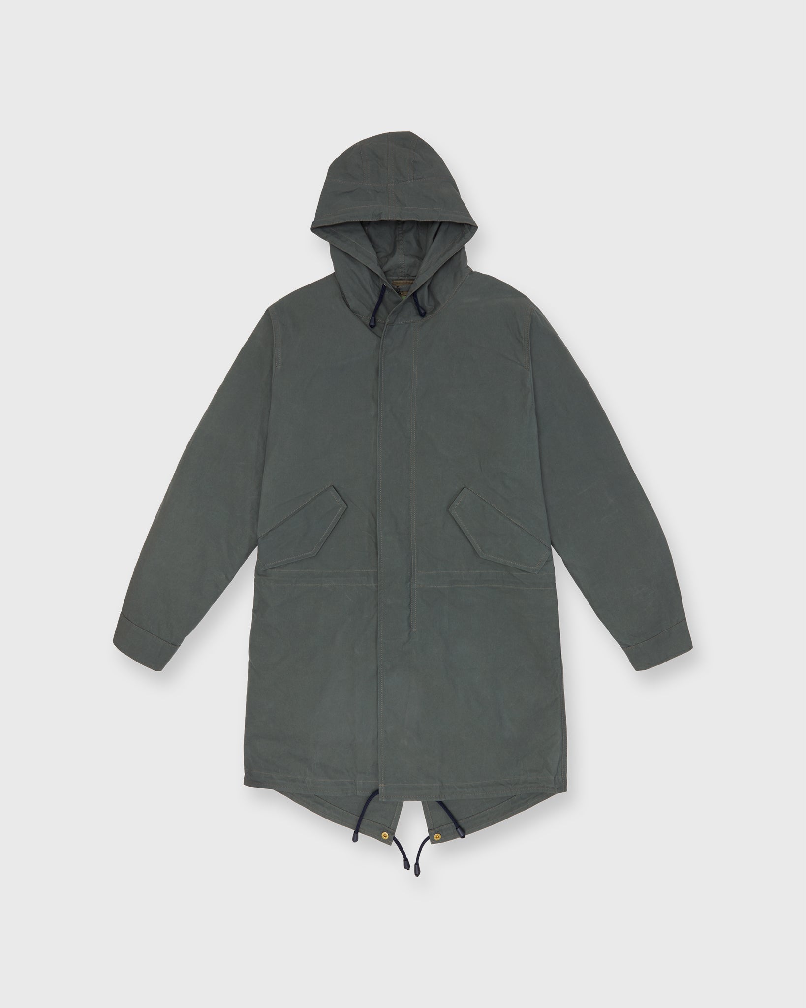 Cashpad Fishtail Parka in Green Dry Waxed Poplin | Shop Sid Mashburn