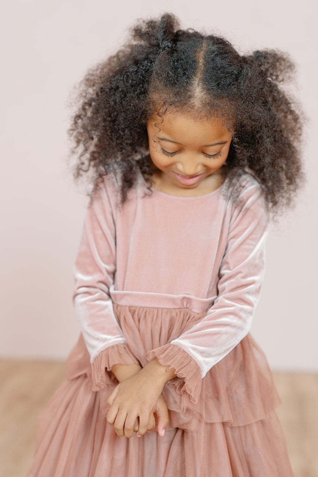 Kids Dottie Velvet + Tulle Dress