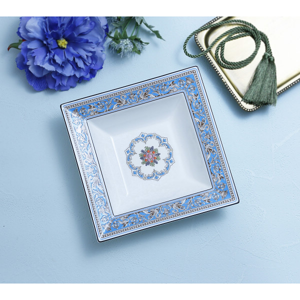 ウェッジウッド フロレンティーン ターコイズ スクエアボウル18cm