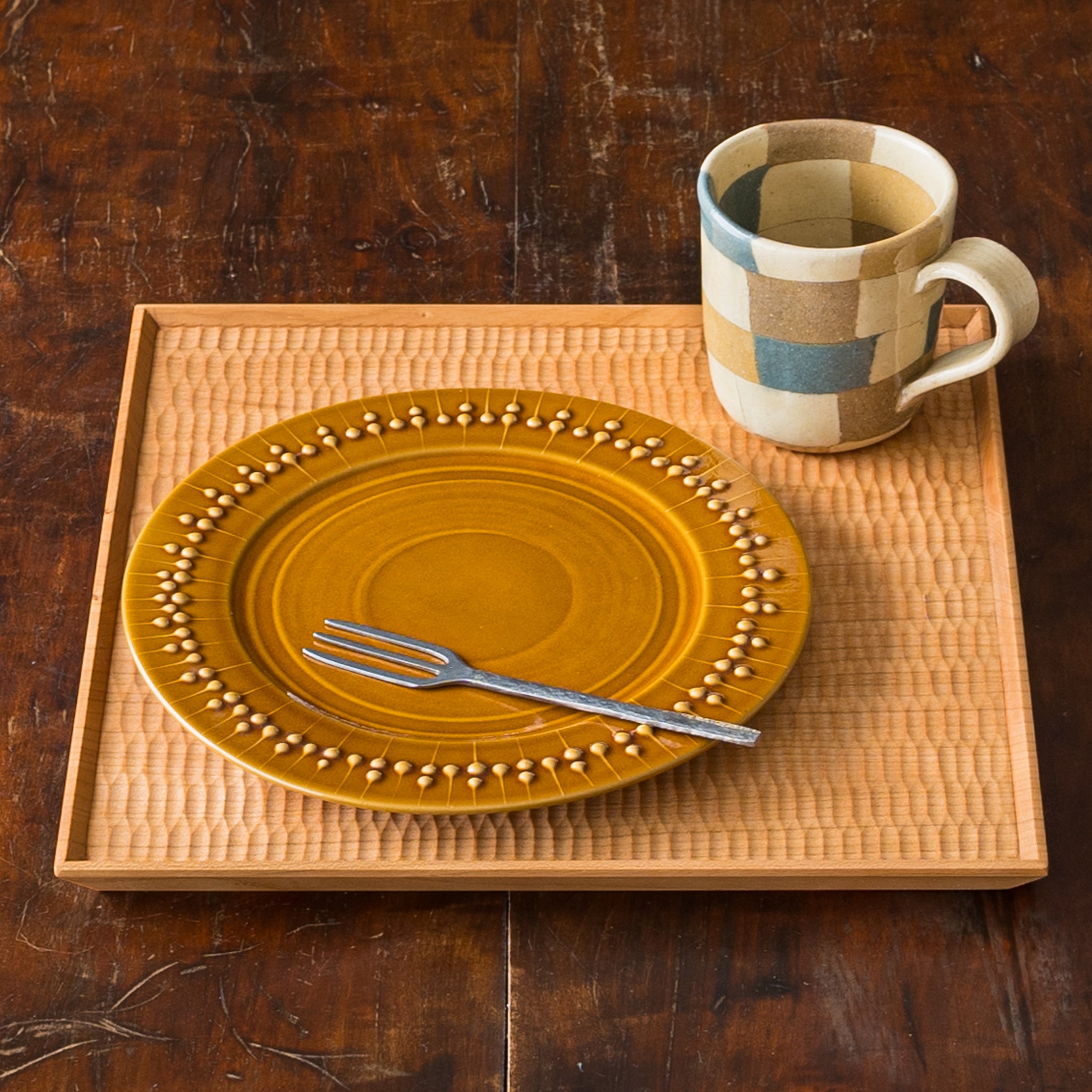 高塚和則 木工房玄 ひとり膳 角 さくら｜作家もののうつわ通販 四季折