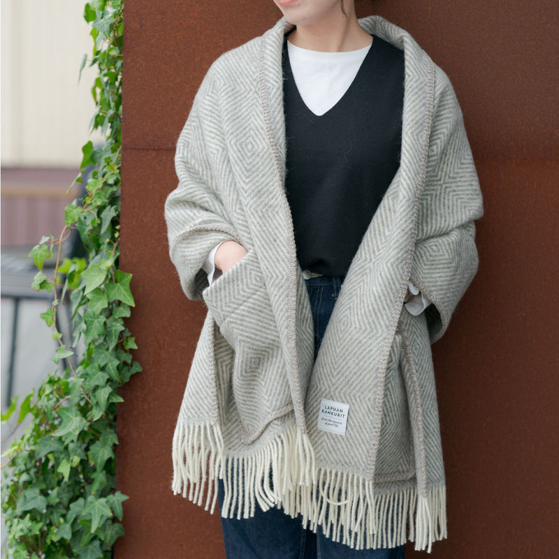 Lapuan Kankurit(ラプアンカンクリ) ポケットショール MARIA グレー