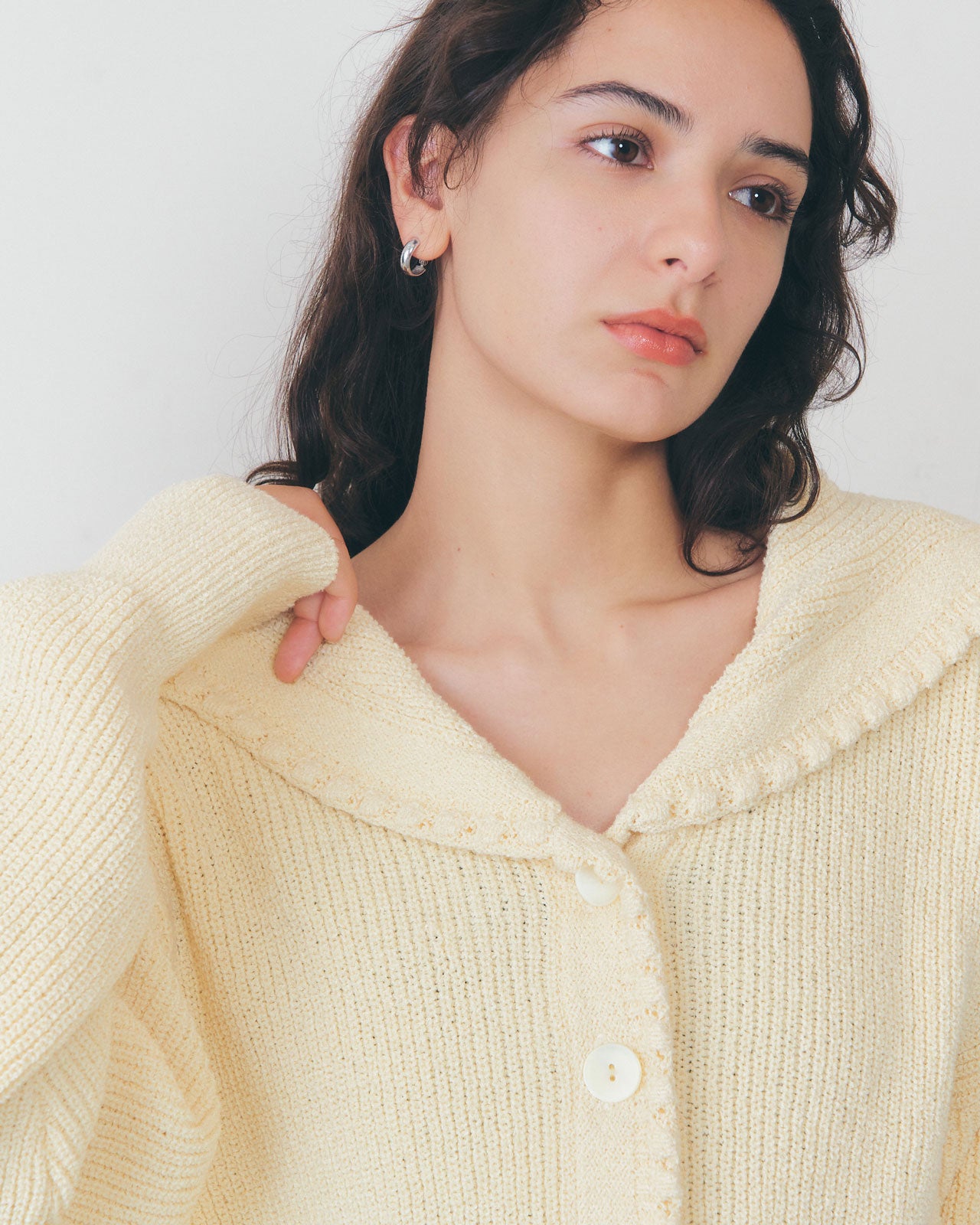 SAILOR COLLAR KNIT CARDIGAN – Shinzone