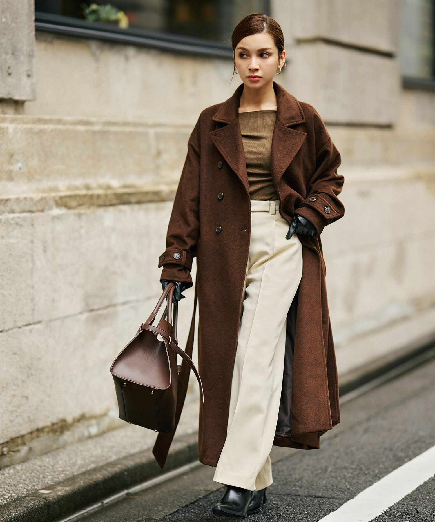 ベルテッド ロングコート KINO THE KEI 全3色｜ktk141-0135【4