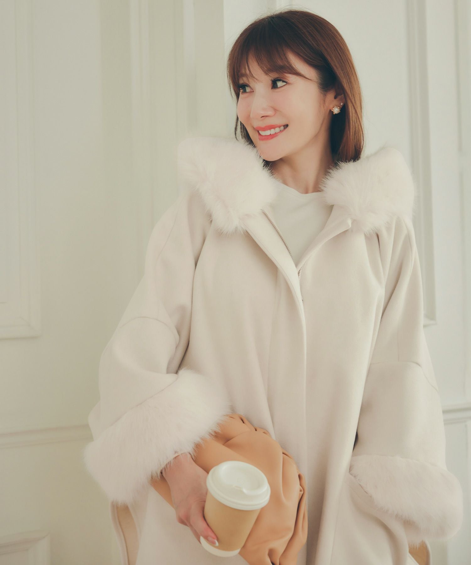 フェイクファー ケープ ポンチョ Liala×PG 全3色｜lpg141-2169【1