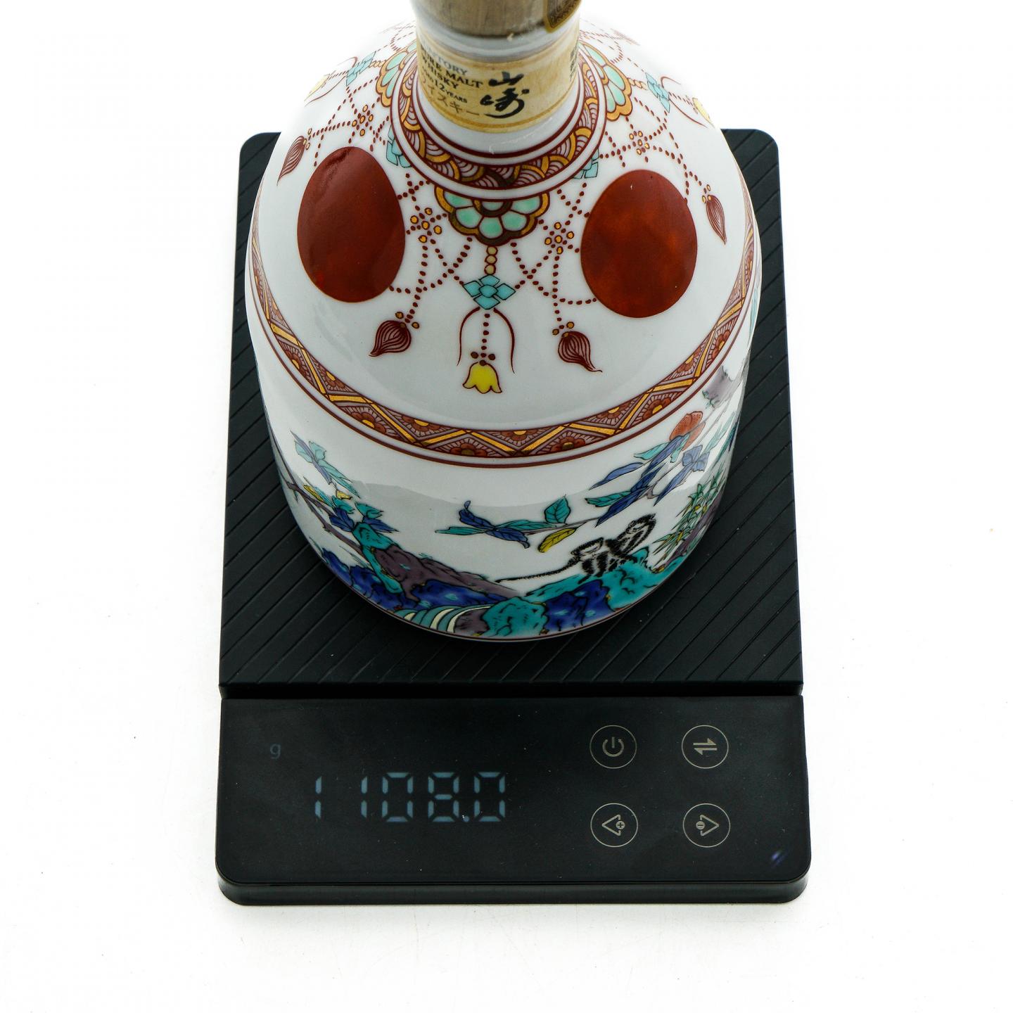 山崎12年纯麦锦赤玉璎珞文风物绘有田烧600ml_拍卖-酒虫网