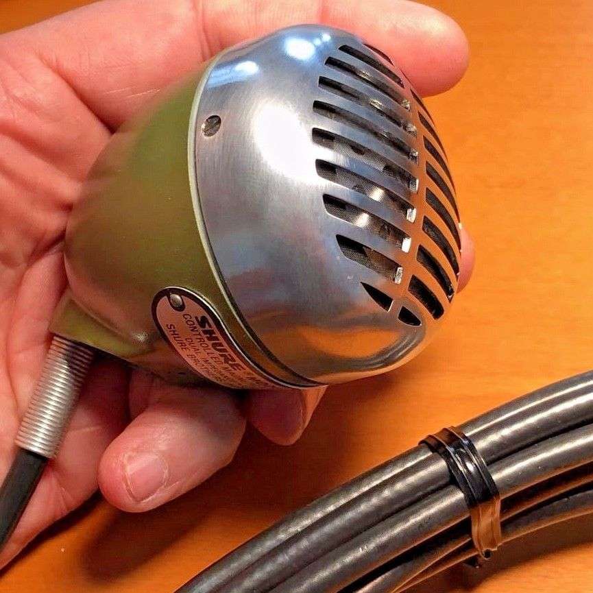 Mint Vintage Shure 520D Green Bullet Harp Mic – Shure CM 99S556