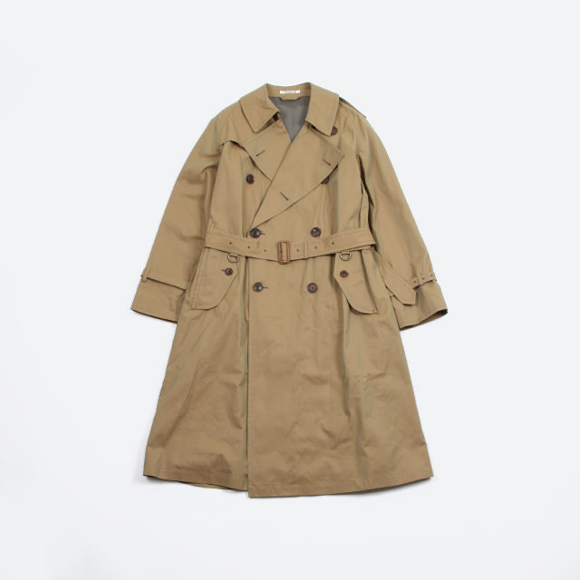 AURALEE FINX CHAMBRAY BIG TRENCH COAT [A9AC01CG]