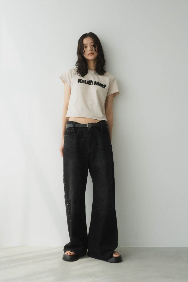 Knuth Marf - side line studs denim / サイドライン スタッズデニム