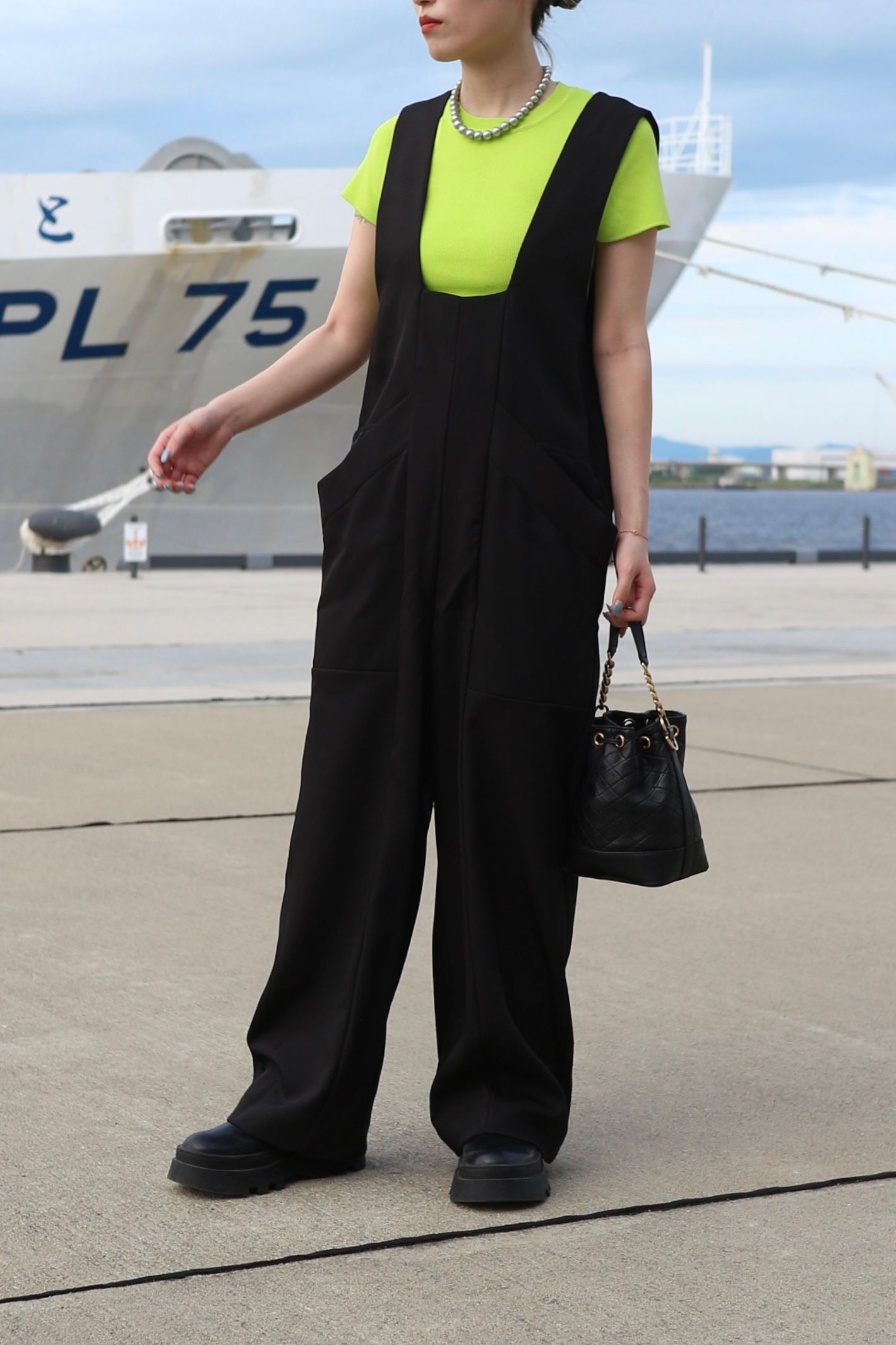 UN3D. - W POCKET AIO / ダブルポケットオールインワン (ブラック