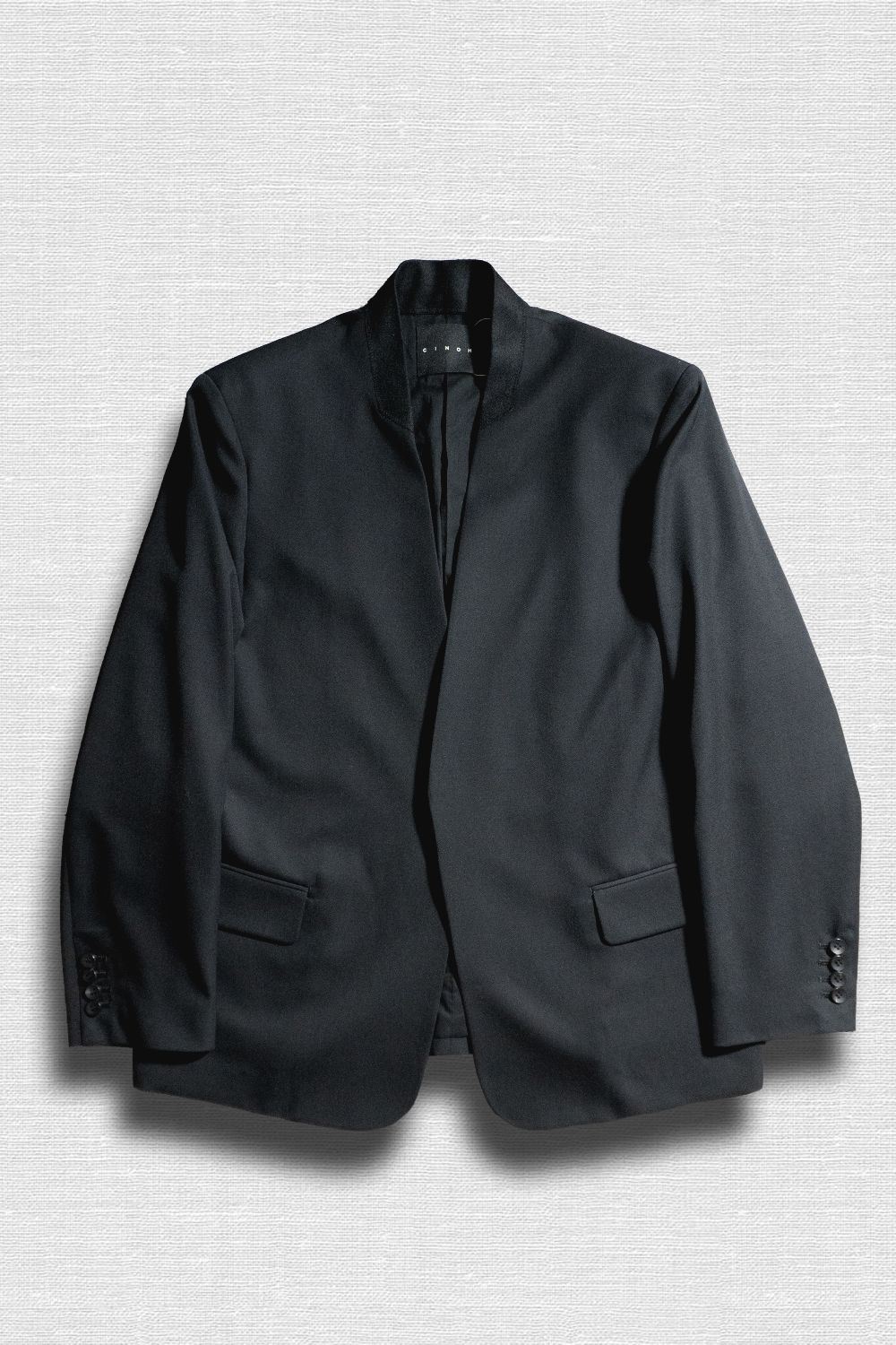 CINOH - 【メンズ】SUMMER WOOL NO COLLAR JACKET / サマーウールノー