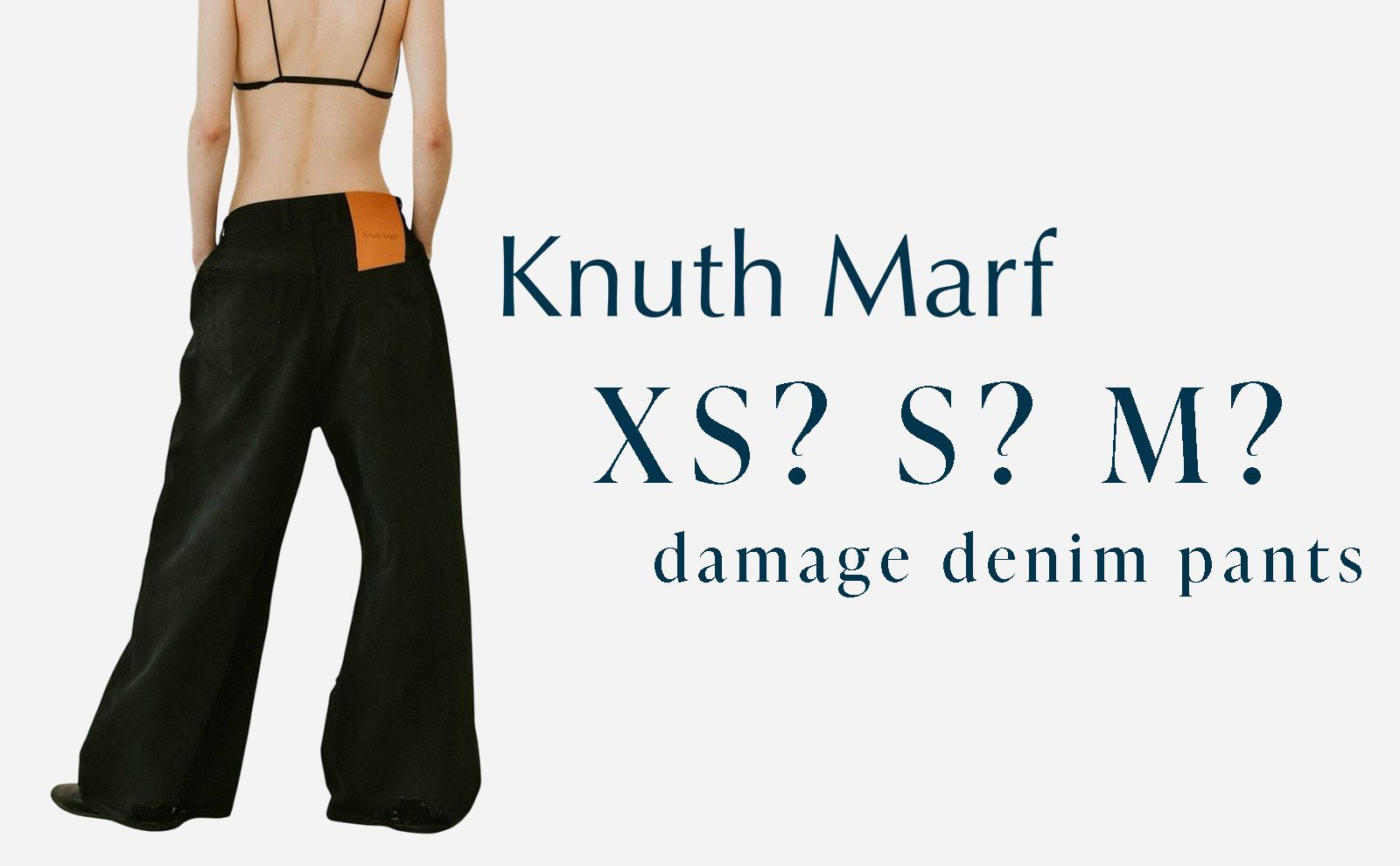 Knuth Marf - damage denim pants / ダメージ デニムパンツ (ブラック