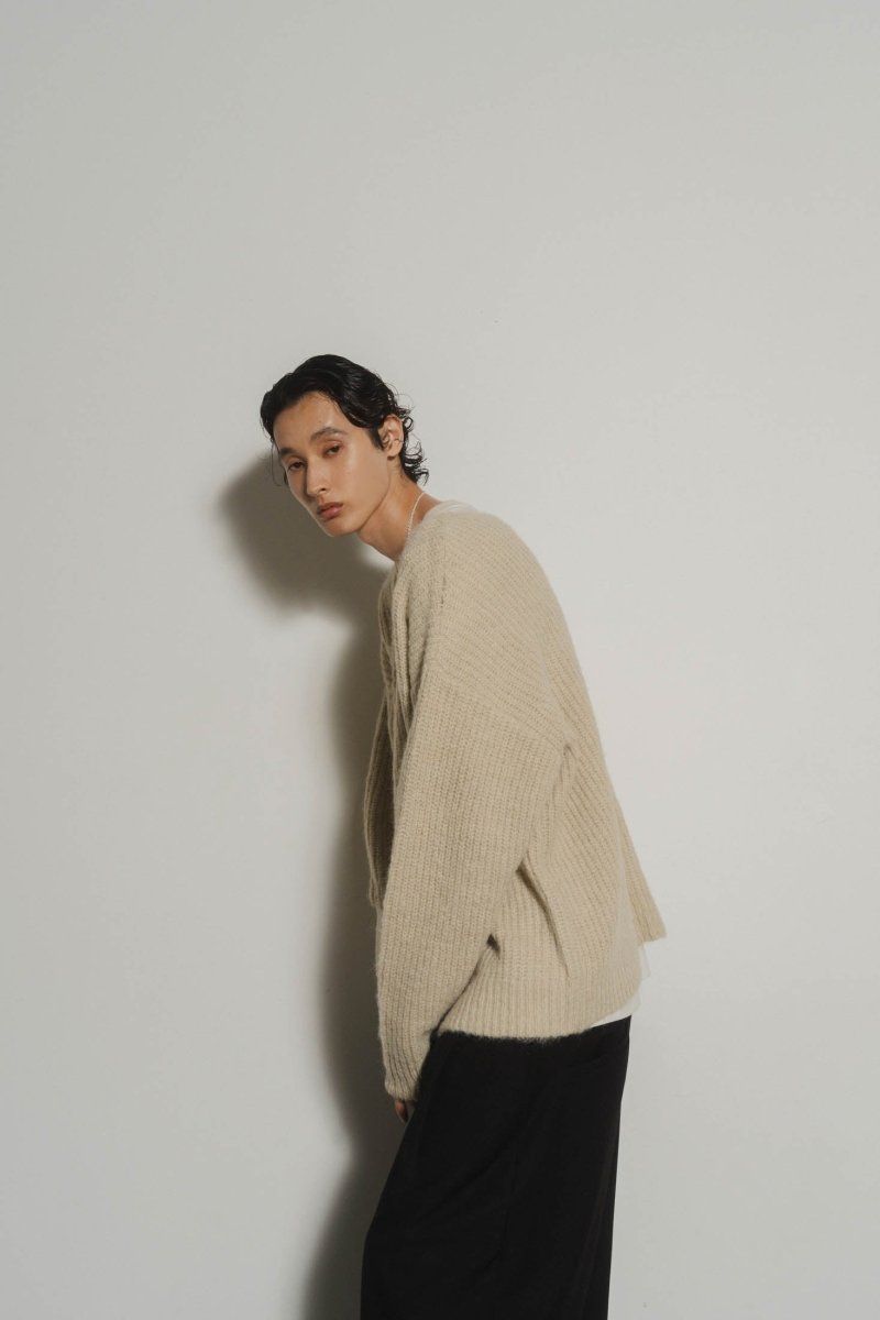 Knuth Marf - Uneck knit pullover (unisex) / Uネックニットプル