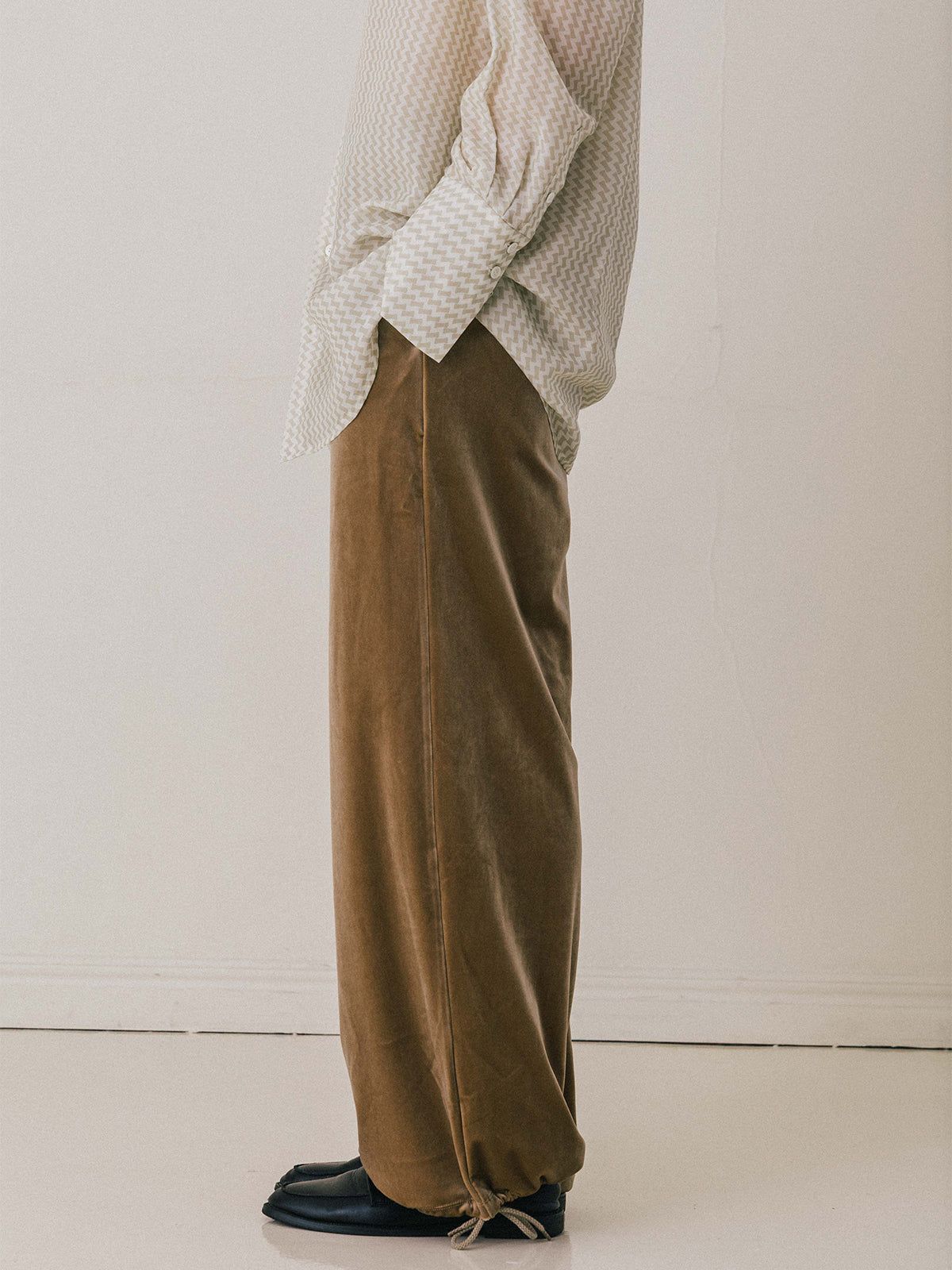 CREDONA - HILTON VELOUR PANTS / ヒルトンベロアパンツ (ベージュ