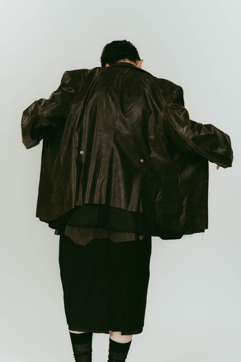 Knuth Marf - vintage tailored jacket (Leatherblack) / ヴィンテージ