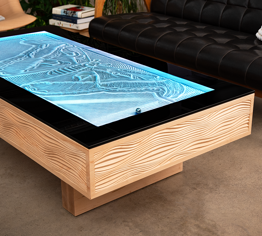 Carved Hardwood Xyla Table – Sisyphus Industries