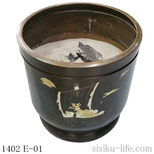 1402E-01 金属製火鉢 | シシクの生活小物