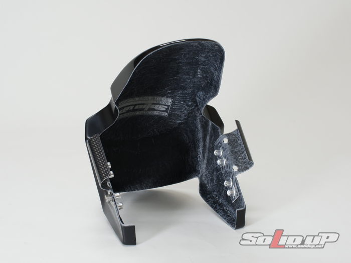 ズーマー(DioZXフォーク)用 フロントフェンダー(カーボン平織り/黒ゲル