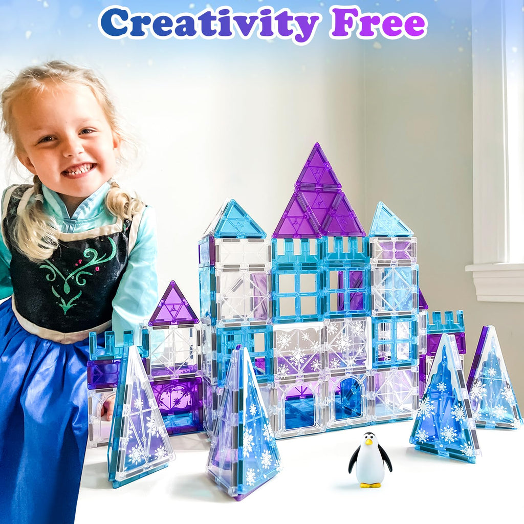 Magworld® Magnetic Tiles Arctic Animals Wintry Prints Winter Snow