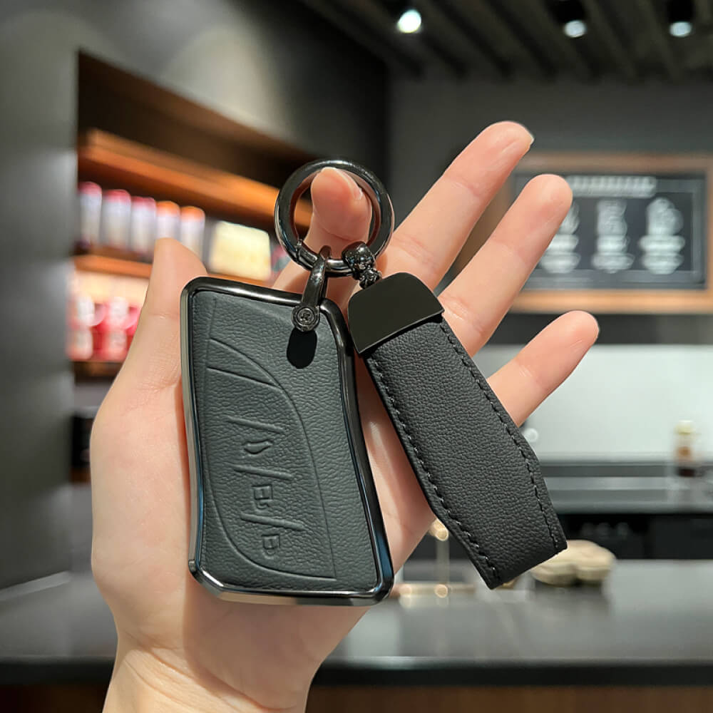 レクサス】ストラップ付きシンプルレザースマートキーケース 〔Aタイプ〕