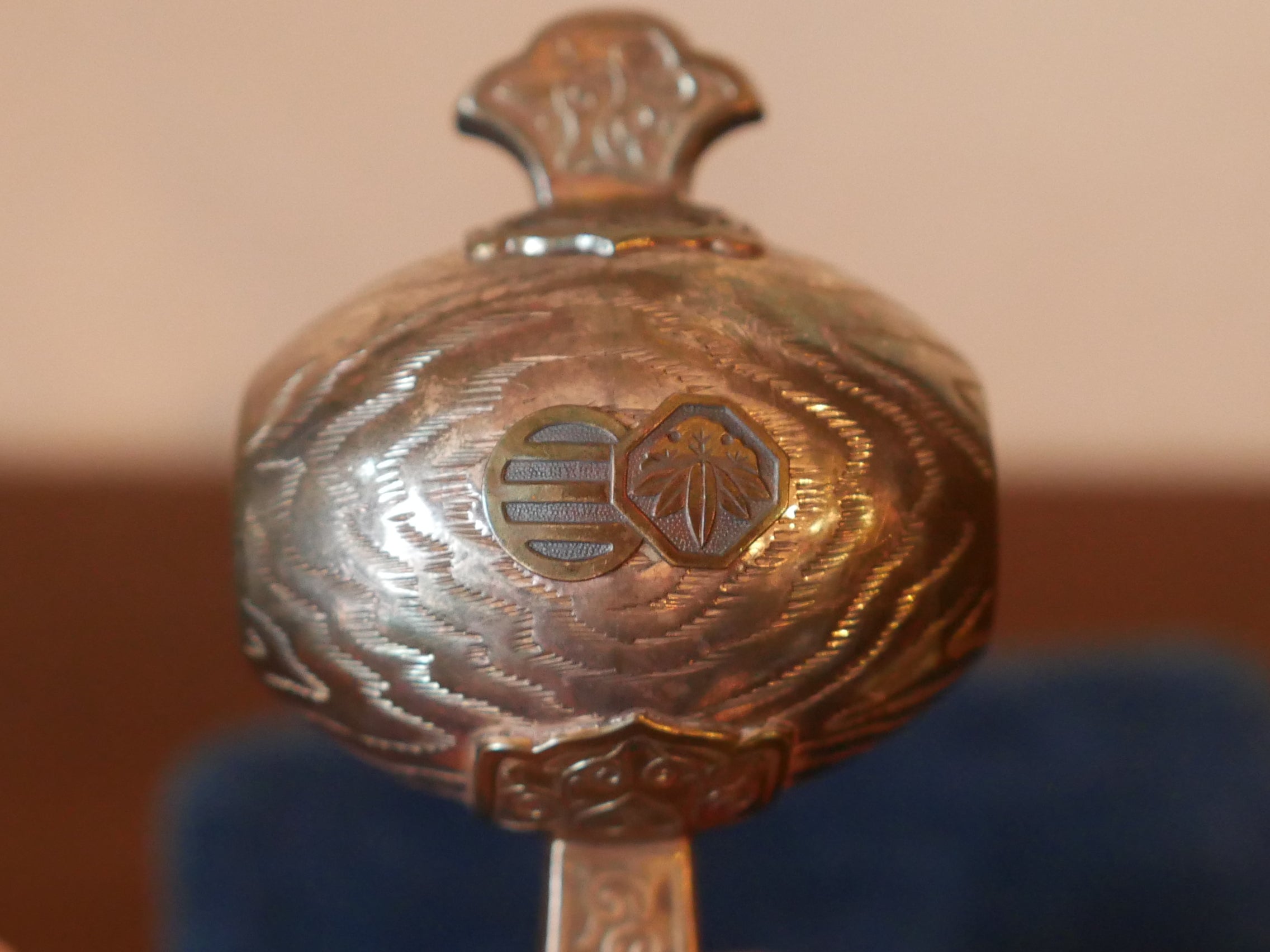 純銀製 【小槌型ボンボニエール/爪楊枝入れ】 戦前 東京銀座 松屋呉服