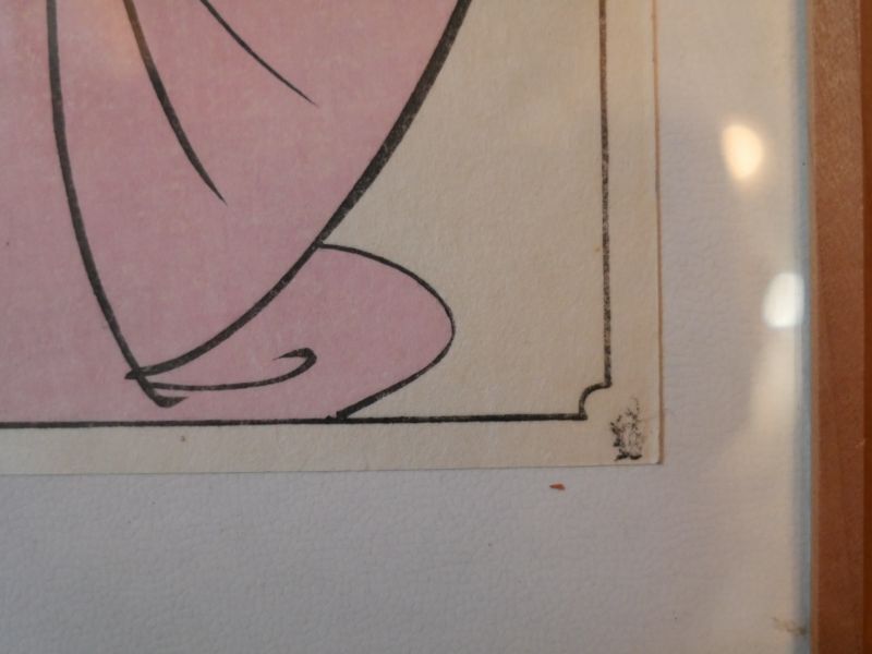 小島功 【夜のてれほん】木版画 – smileantiques