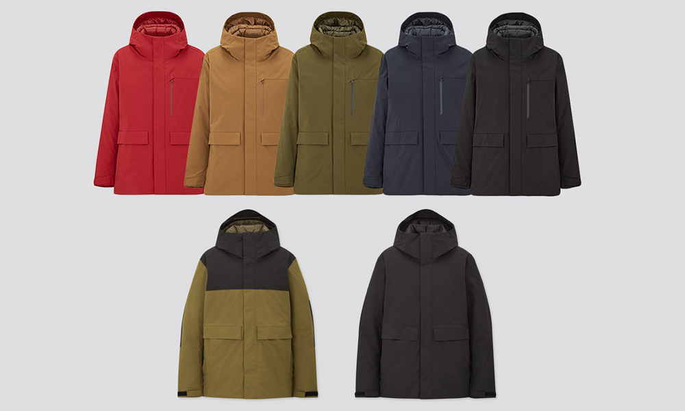 ユニクロハイブリッドダウンスノーボードパーカМサイズ