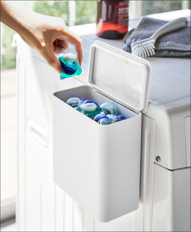 山崎実業 洗剤入れ 洗濯洗剤入れ 小物入れ ボックス ケース マグネット