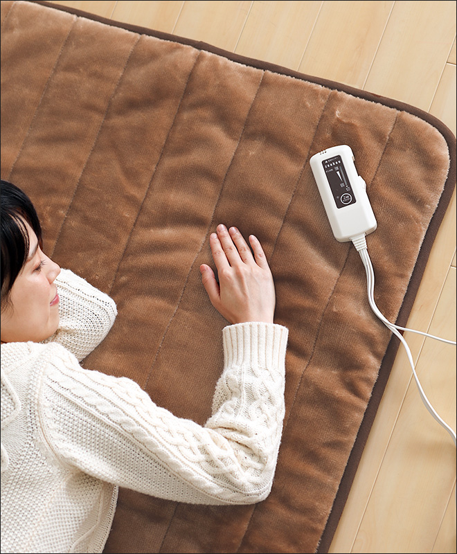 電磁波カット ホットカーペット 洗える ホットマット 1人用 1畳 電熱