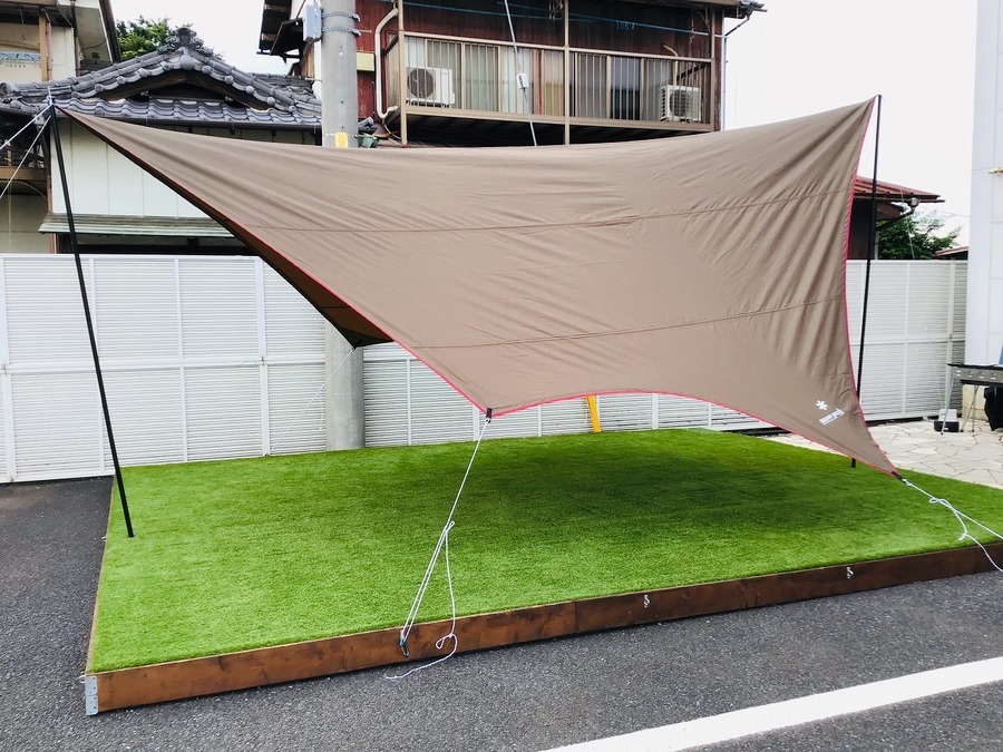 遮光性抜群！snowpeak(スノーピーク)のHDタープ”シールド”・ヘキサ(L