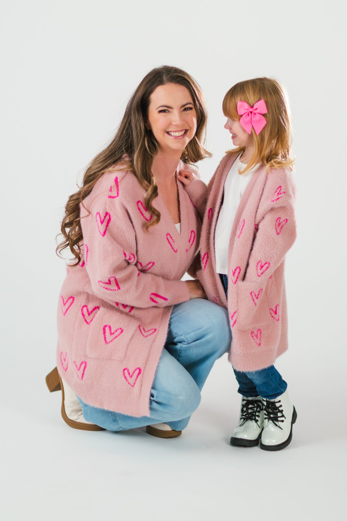 Pink Heart Cardigan | Matching Mom & Me Clothing – Sparkle In Pink