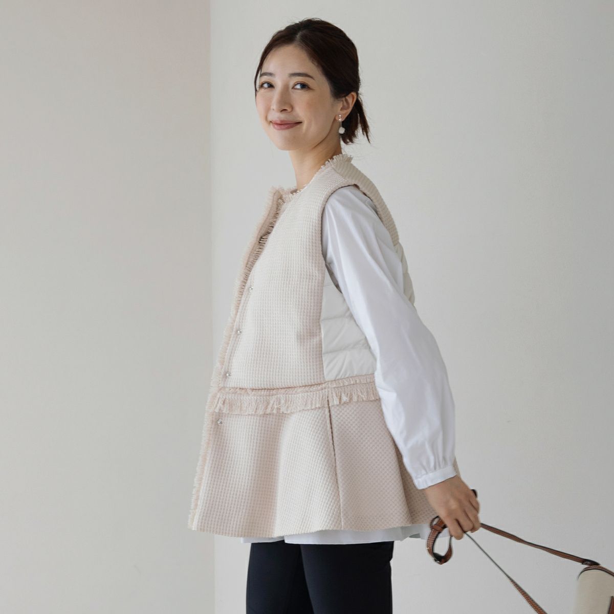 FINAL SALE】【返品不可】【SONO】ツイーディペプラムベスト