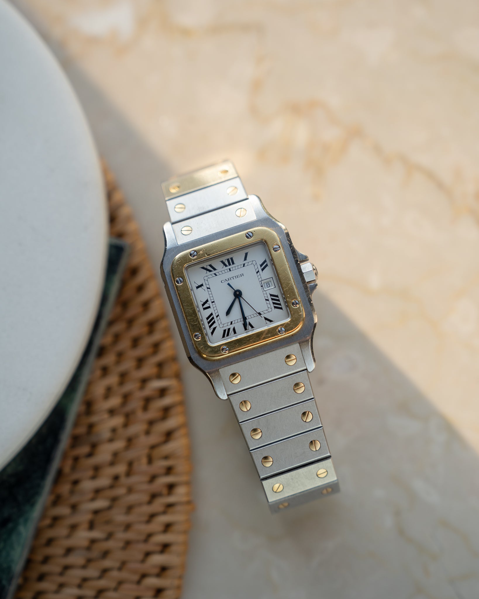 Santos de Cartier ref 2961, LM - steel & gold - box & papers