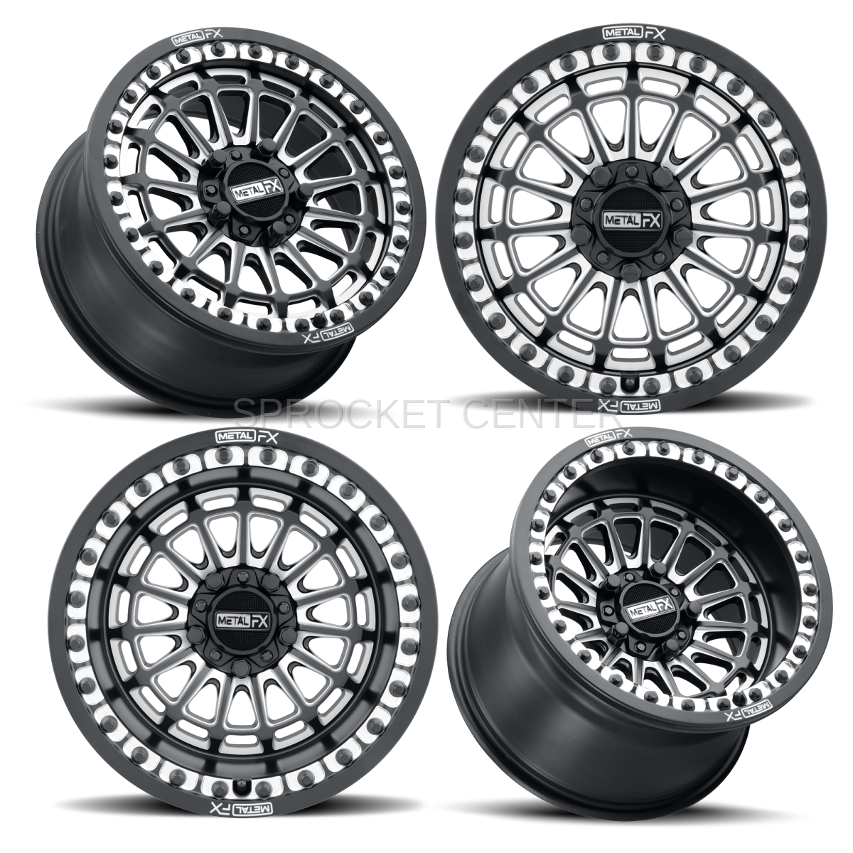 Polaris RZR XP (15-23) Complete wheel set (4) Metal FX Delta
